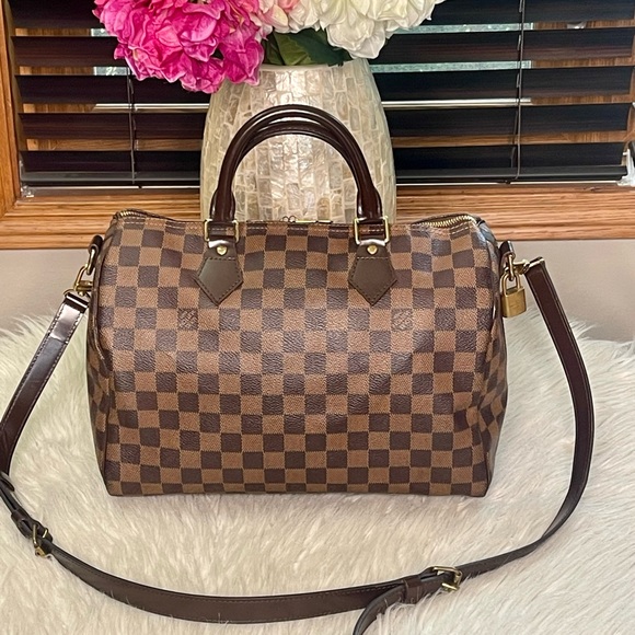 SOLD❌Authentic LOUIS VUITTON Bandouliere Speedy 30 Damier Ebene - Picture 9 of 16